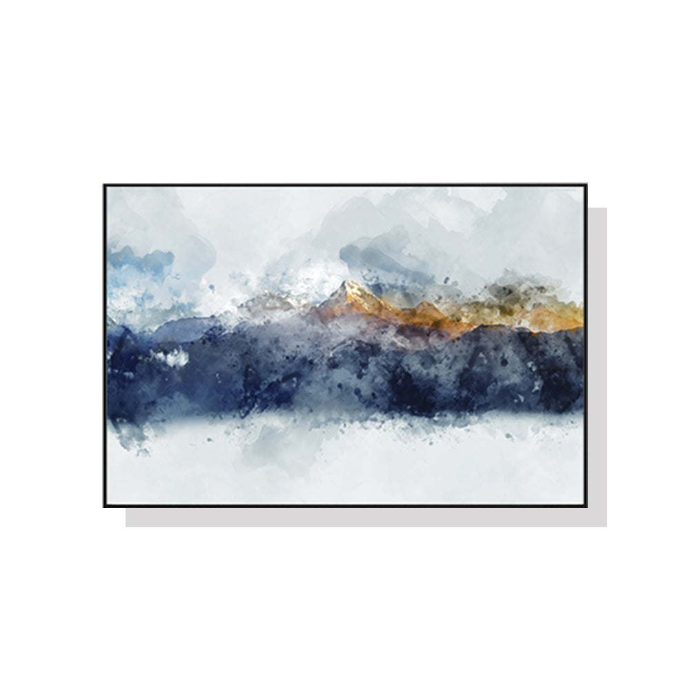NNEDSZ Wall Art 50cmx70cm Abstract Sunlight Mountains Black Frame Canvas