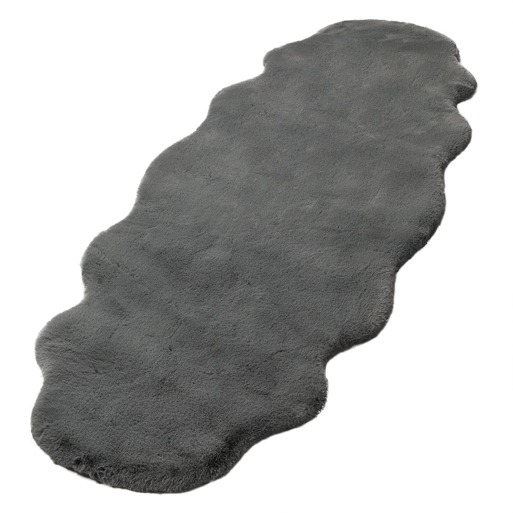 NNEIDS Marlow Floor Rug Area Rugs Cloud Fluffy 80X200cm Grey