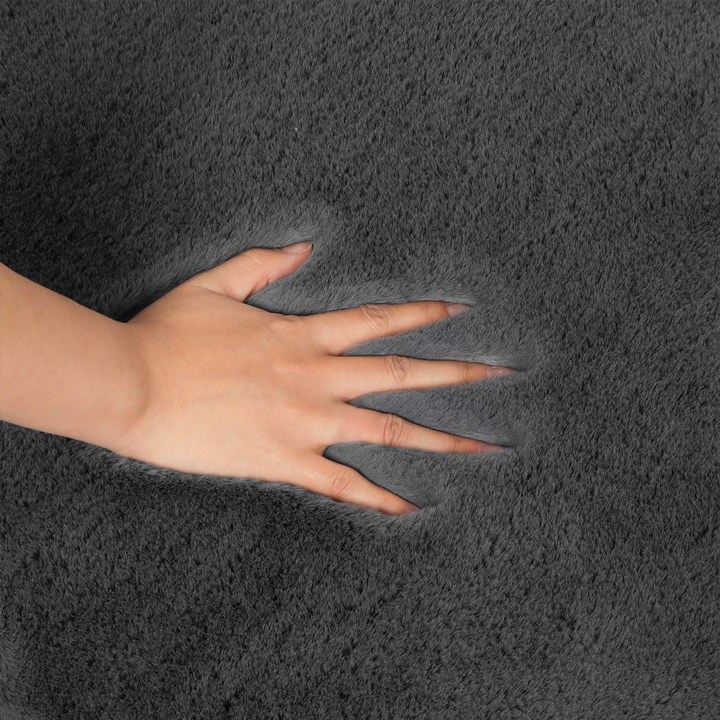 NNEIDS Marlow Floor Rug Area Rugs Cloud Fluffy 80X200cm Grey